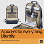 HP Sac à dos Travel pour ordinateur portable 15,6 pouces - 18 L Gris - Extensible - Fabriqué à partir de plastique recyclé