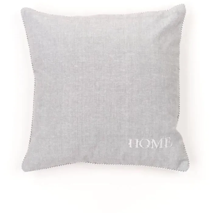 Today - Coussin décoratif Charme 40x40 cm en coton avec broderie, housse amovible et garnissage polyester - Décoration intérieure Today - Coussin décoratif Charme 40x40 cm en coton avec broderie, housse amovible et garnissage polyester - Décoration intérieure