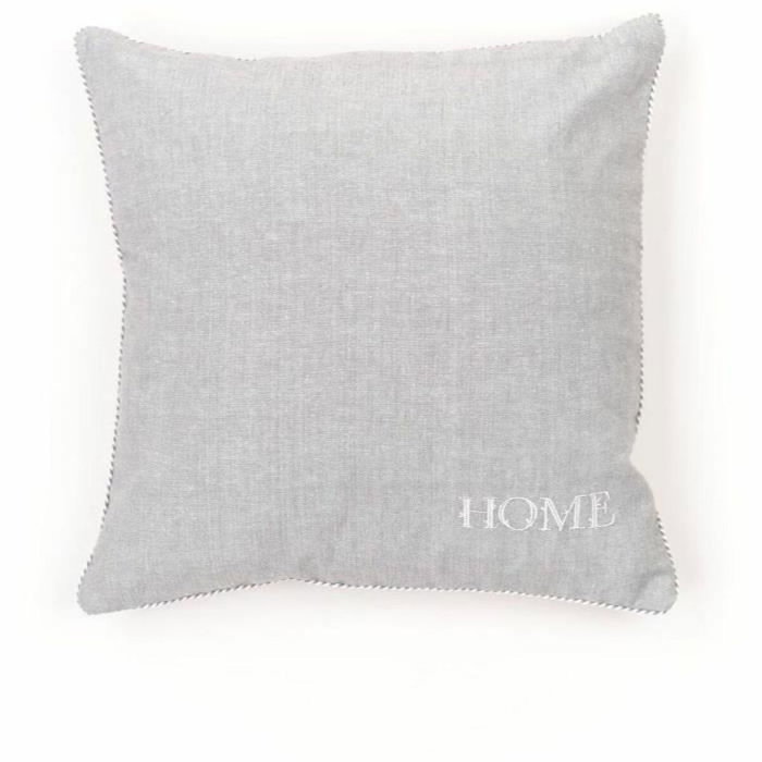 Today Coussin Charme Chambray avec petite broderie Capucine 40 x 40 cm Today Coussin Charme Chambray avec petite broderie Capucine 40 x 40 cm