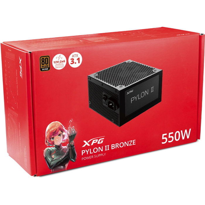 Adata XPG Pylon II 550W 80 PLUS Bronze Black Adata XPG Pylon II 550W 80 PLUS Bronze Black