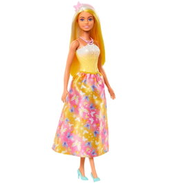 Barbie Muñeca Barbie Dreamtopia Princesa Amarillo Hrr09 Mattel - Poupée Princesse Dreamtopia, Robe Jaune
