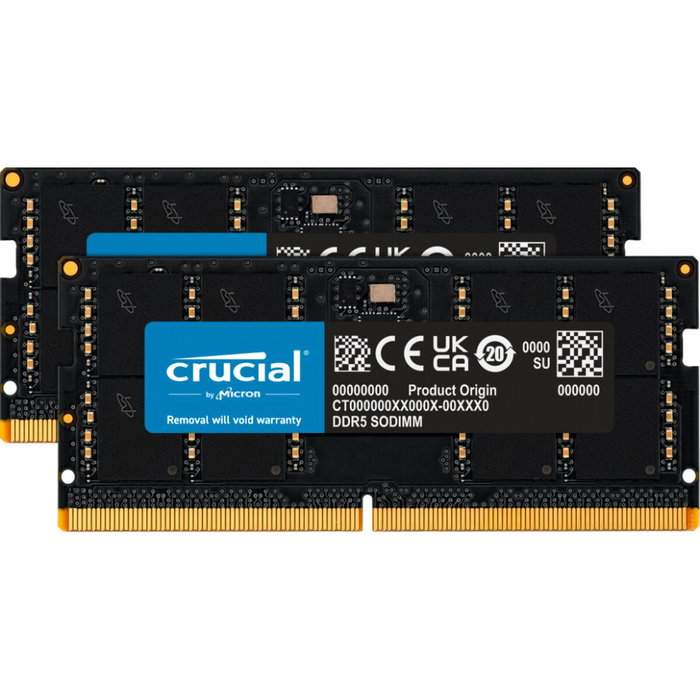 Crucial Kit de mémoire DDR5 64 Go (2x 32 Go) 5600 MHz UDIMM Crucial Kit de mémoire DDR5 64 Go (2x 32 Go) 5600 MHz UDIMM