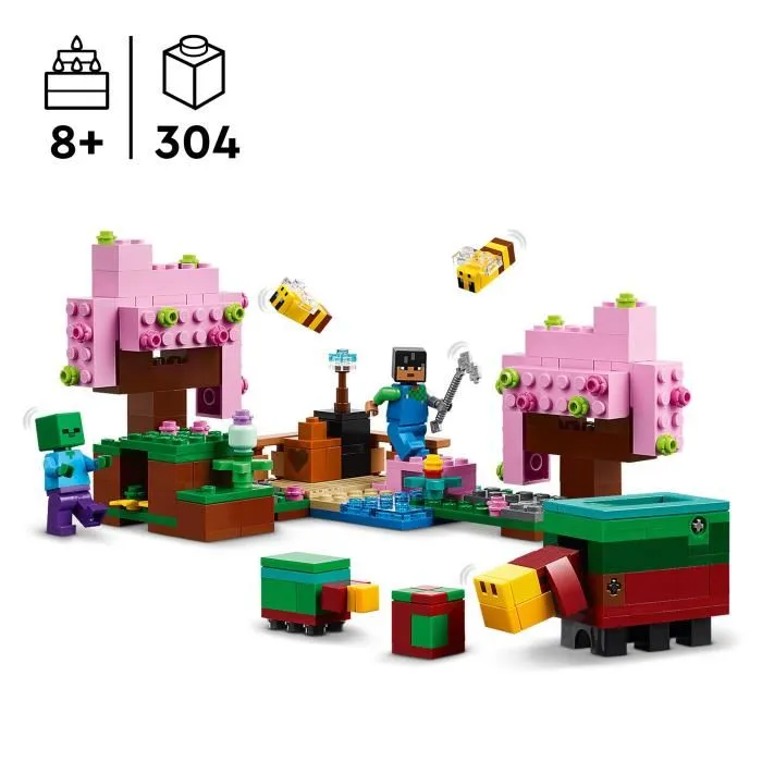 LEGO Minecraft 21260 Le Jardin des Cerisiers en Fleurs, Jeu Vidéo