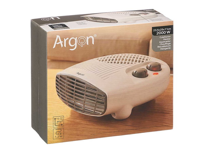ARGON Chauffer horizontal 2000W Blanco-Gris