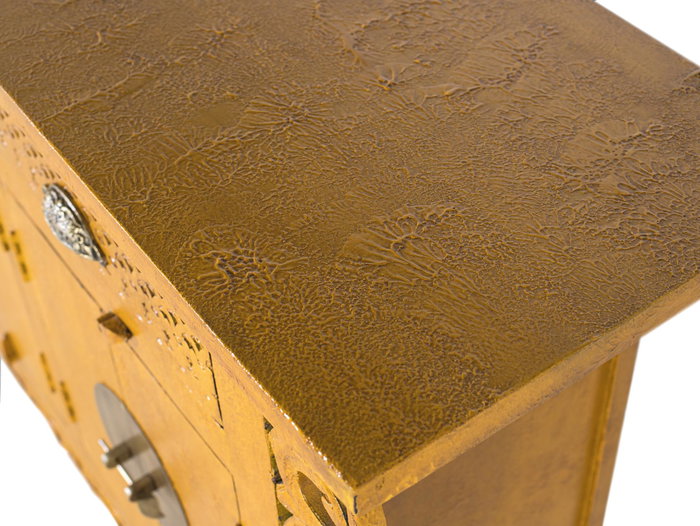 GINER Y COLOMER - Buffet avec 6 portes et 3 tiroirs en bois de manguier - 180 x 40 x 84 cm - Couleur ocre