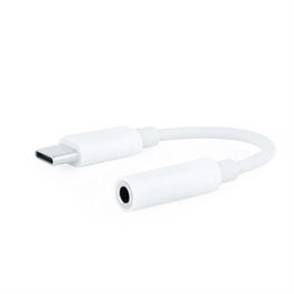 Nanocable Adaptateur Audio USB-C Mâle vers Jack 3.5 mm Femelle – 11 cm – Blanc