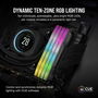 Corsair Vengeance RGB 32 Go (2 x 16 Go) DDR5 6400 MHz Kit de Mémoire RAM Noir - XMP 3.0 et AMD EXPO