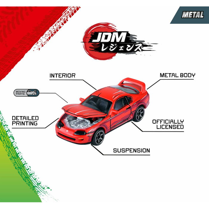 Majorette Coffret Cadeau 5 Véhicules JDM Legends - Voitures japonaises iconiques avec 2 modèles exclusifs - Échelle 1/64
