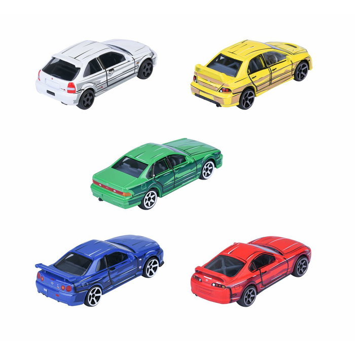 Majorette Coffret Cadeau 5 Véhicules JDM Legends - Voitures japonaises iconiques avec 2 modèles exclusifs - Échelle 1/64