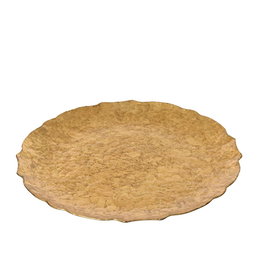 Decoris Assiette décorative polypropylène doré Ø33 x 1,50 cm