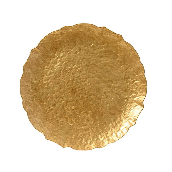 Decoris Assiette décorative polypropylène doré Ø33 x 1,50 cm Decoris Assiette décorative polypropylène doré Ø33 x 1,50 cm