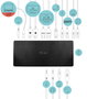 I - Tec USB-C Quattro Con Station d'accueil avec 4 moniteurs DisplayLink, 2 HDMI, 2 DP, PD 85W, 6 ports USB