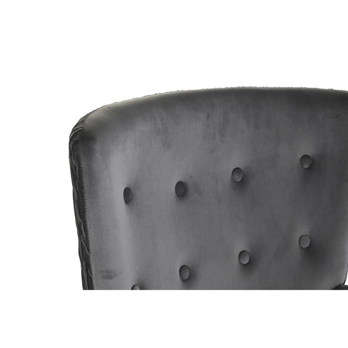 Siège DKD Home Decor Naturel Gris foncé Polyester Bois 66 x 67 x 92 cm