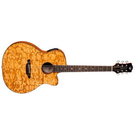 LUNA Gypsy Quilt Ash A/E Gloss Natural Guitare Acoustique-Électrique Débutant