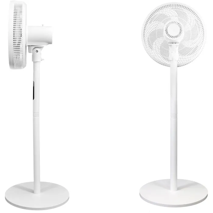 Oceanic Ventilateur sur pied 2 en 1 45W 40cm 3 vitesses Télécommande Hauteur réglable 69-120cm Blanc