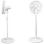 Oceanic Ventilateur sur pied 2 en 1 45W 40cm 3 vitesses Télécommande Hauteur réglable 69-120cm Blanc