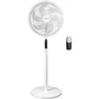 Oceanic Ventilateur sur pied 2 en 1 45W 40cm 3 vitesses Télécommande Hauteur réglable 69-120cm Blanc