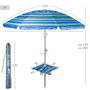 Color Baby Parasol de 210 cm avec table pliante et parasol latéral