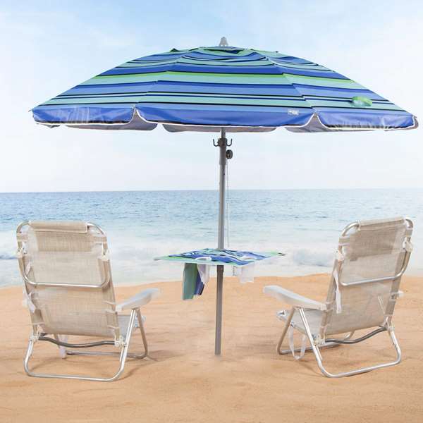 Color Baby Parasol de 210 cm avec table pliante et parasol latéral
