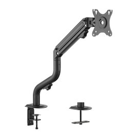 Ewent EW1533 Support de bureau pour moniteur jusqu'à 34 pouces, 9 kg, mécanisme à ressort, gestion des câbles, ergonomique