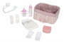 Muñecas Arias Canastilla Elegance - Coffret de naissance rose pour bébé avec 9 accessoires, âge recommandé: 3 ans, Espagnol