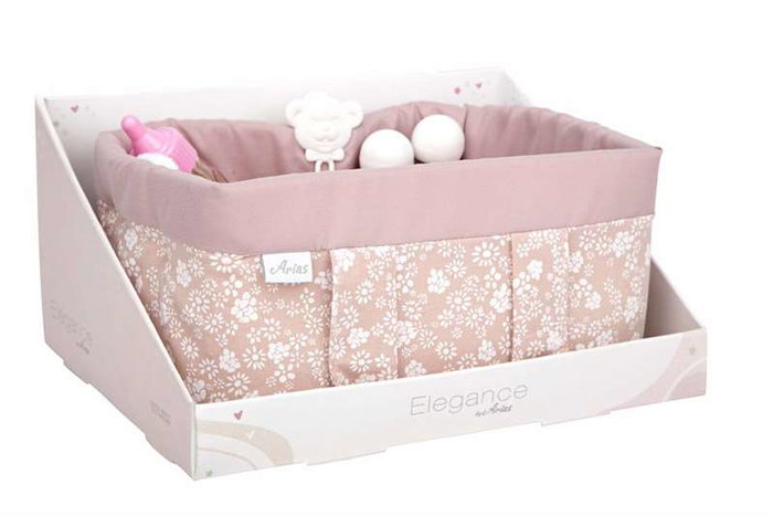 Muñecas Arias Canastilla Elegance - Coffret de naissance rose pour bébé avec 9 accessoires, âge recommandé: 3 ans, Espagnol Muñecas Arias Canastilla Elegance - Coffret de naissance rose pour bébé avec 9 accessoires, âge recommandé: 3 ans, Espagnol