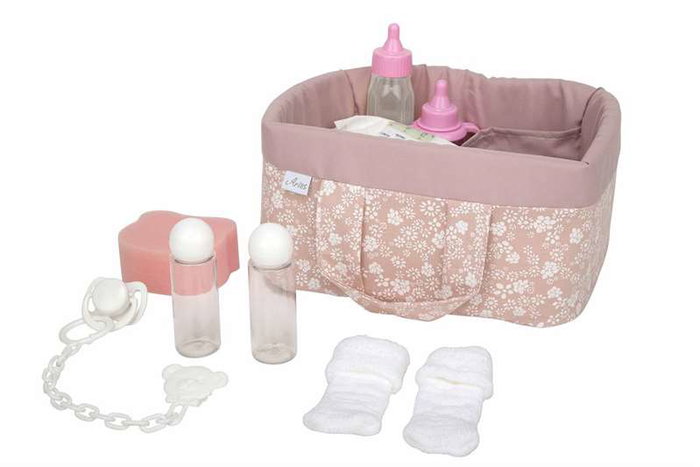 Muñecas Arias Canastilla Elegance - Coffret de naissance rose pour bébé avec 9 accessoires, âge recommandé: 3 ans, Espagnol Muñecas Arias Canastilla Elegance - Coffret de naissance rose pour bébé avec 9 accessoires, âge recommandé: 3 ans, Espagnol