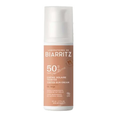 Biarritz Crème Visage Teintée Beige SPF50 50 ml Protection Solaire Hydratante Biarritz Crème Visage Teintée Beige SPF50 50 ml Protection Solaire Hydratante
