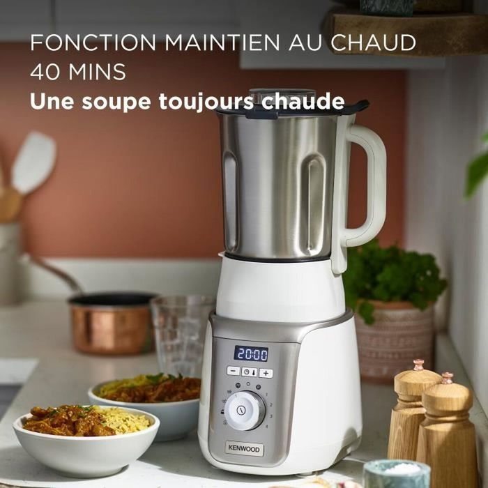 Kenwood SOUPEASY+ CBL30.000CP - Blender chauffant 1,75 L - Blanc et champagne Kenwood SOUPEASY+ CBL30.000CP - Blender chauffant 1,75 L - Blanc et champagne