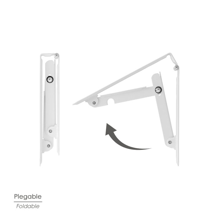 WOLFPACK LINEA PROFESIONAL Équerre blanche rabattable 300 mm