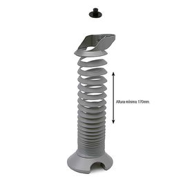 CAMAR Gusy Pasacable Flexible Gris Ral 9006 ABS pour Bureau