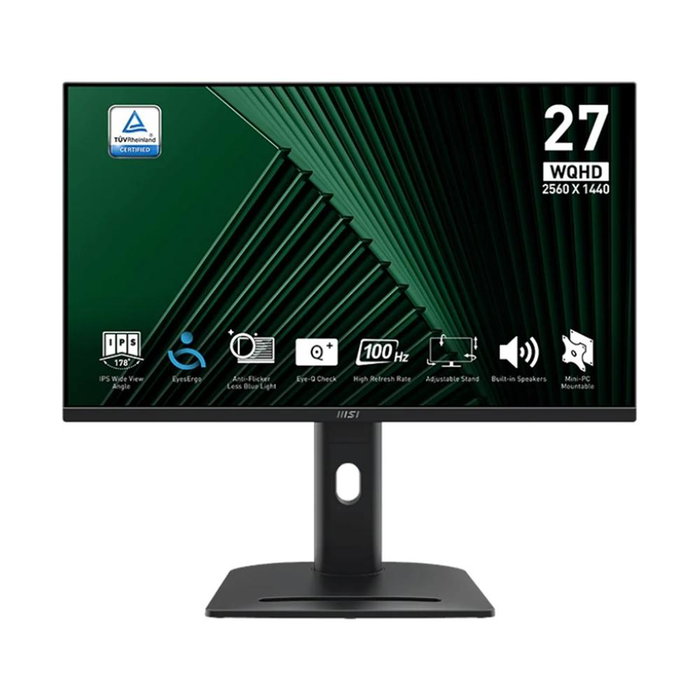 MSI MP275QPG Écran PC 27 pouces IPS WQHD 2560x1440 100Hz 1ms 10bits 300nits 2xHDMI DisplayPort MSI MP275QPG Écran PC 27 pouces IPS WQHD 2560x1440 100Hz 1ms 10bits 300nits 2xHDMI DisplayPort