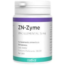 Codival Zn-Zyme 15mg 100 Comprimés Complément Alimentaire Zinc Citrate