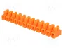 PAWBOL Barrette de jonction d'alimentation orange 32A 400V 4mm²