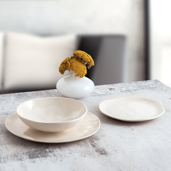 Bidasoa Assiette creuse Cosmos Blanc Céramique 20,5 cm (Lot de 12)