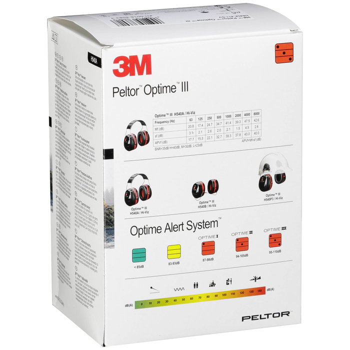 3M Casque Anti-bruit Peltor H540A Optime III SNR 35dB 3M Casque Anti-bruit Peltor H540A Optime III SNR 35dB