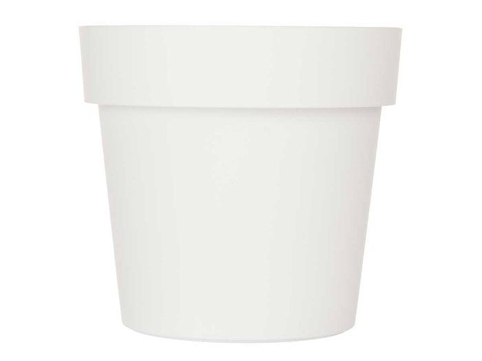 Ibergarden Pot de fleurs en plastique blanc 18 cm diamètre 2,5 L (Set de 12)