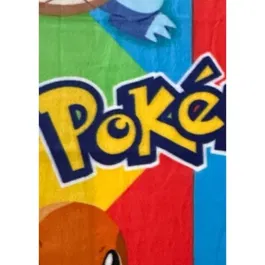 Pokémon Plaid doux et chaud à l'effigie de Starter et Pikachu - 100 x 140 cm - Idéal pour canapé, lit ou décoration