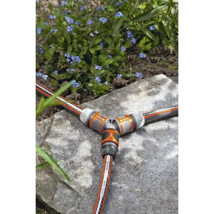 Gardena - Kit de dérivation et raccordement triple pour tuyaux, Compatible Système Original Gardena, 10 bar, Garantie 2 ans, Fabriqué en Allemagne