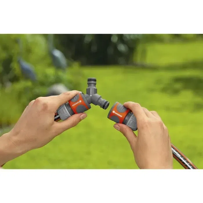Gardena - Kit de dérivation et raccordement triple pour tuyaux, Compatible Système Original Gardena, 10 bar, Garantie 2 ans, Fabriqué en Allemagne