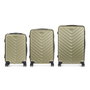 ARTE REGAL Set de 3 valises motif écailles vert