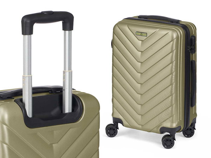 Arte Regal Set de 3 valises ABS vertes 49x74,5x28 cm (moyenne 67x45x26 cm, petite 57x38x23 cm)