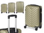 Arte Regal Set de 3 valises ABS vertes 49x74,5x28 cm (moyenne 67x45x26 cm, petite 57x38x23 cm)
