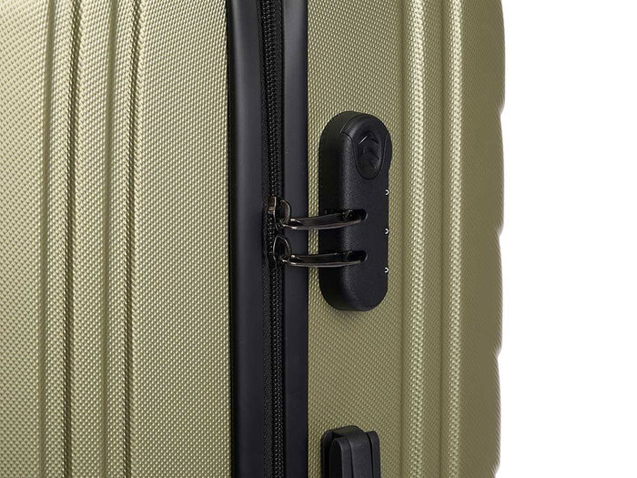 Arte Regal Set de 3 valises ABS vertes 49x74,5x28 cm (moyenne 67x45x26 cm, petite 57x38x23 cm)