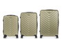 Arte Regal Set de 3 valises ABS vertes 49x74,5x28 cm (moyenne 67x45x26 cm, petite 57x38x23 cm)