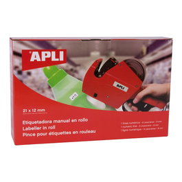 Apli Étiqueteuse manuelle 1 ligne 8 mm / 8 caractères pour étiquettes 21 x 12 mm