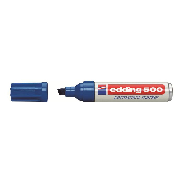 Edding 500 Perm Marker 4-500003 Stylo-feutre indélébile Pointe moyenne Bleu