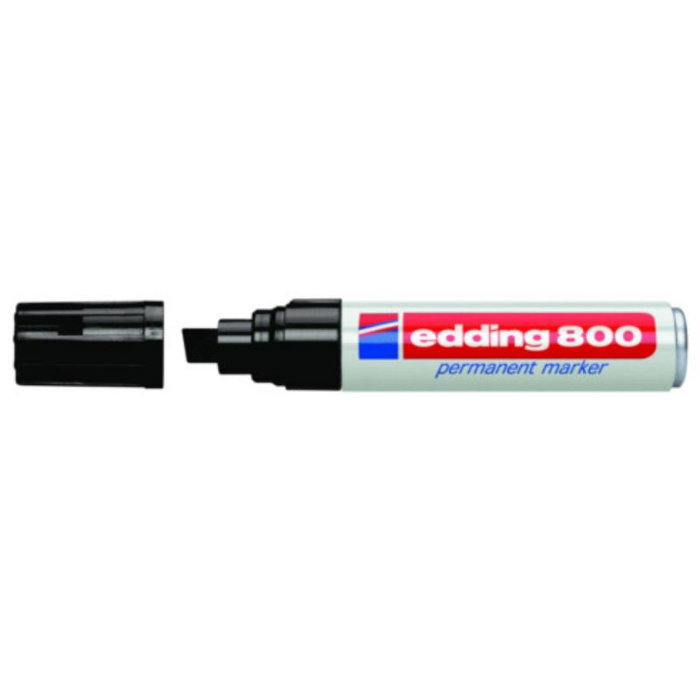 Marqueur permanent Edding 800 - Noir - Référence 4-800001 (4800001) pour marquage indélébile