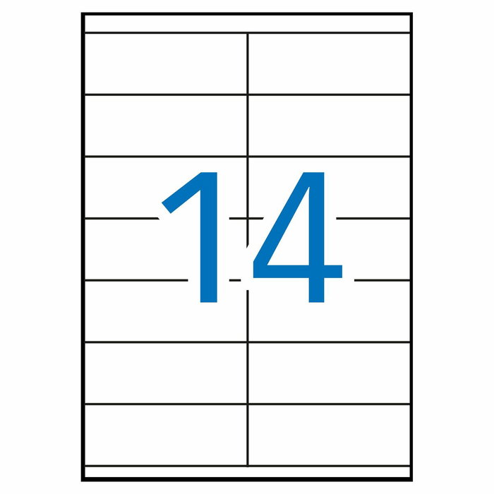 Apli Étiquettes adhésives 1275 100 Volets 105 x 40 mm Blanc