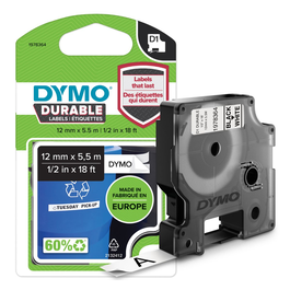 Dymo 1978364 Étiquettes d'impression pour imprimante, Noir sur fond Blanc